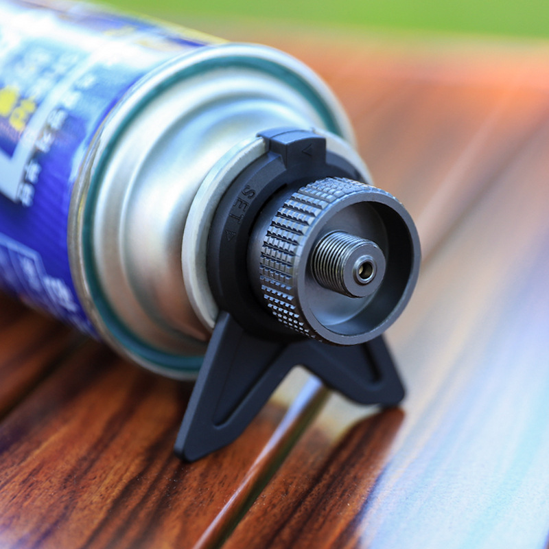 Outdoor multi-purpose converter flat gas converter with bracket camping stove fixed gas tank butane gas stove head connector