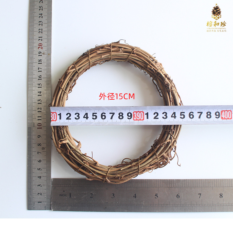 DIY garland rattan ring soil vine grape vine ring rattan ring wholesale Christmas decorations Christmas garland 5