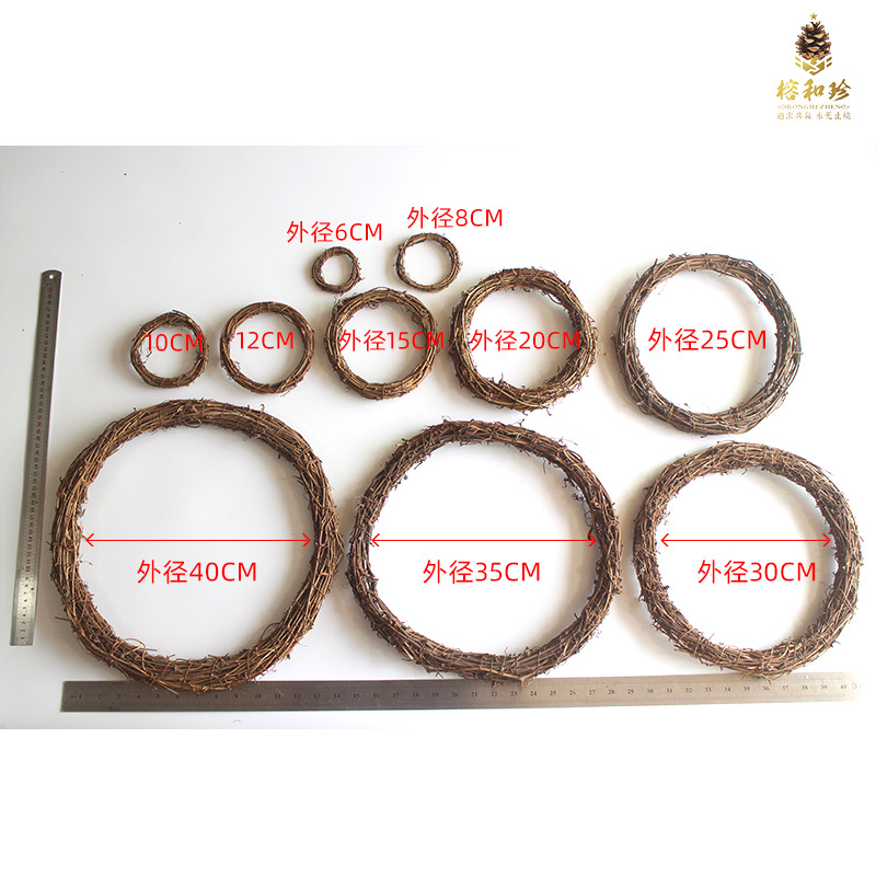 DIY garland rattan ring soil vine grape vine ring rattan ring wholesale Christmas decorations Christmas garland
