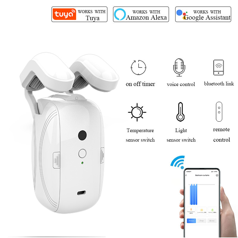 Tuya Smart Curtain Companion Voice Remote Control Electric Curtain Smart Home Equipment Smart Curtain Motor