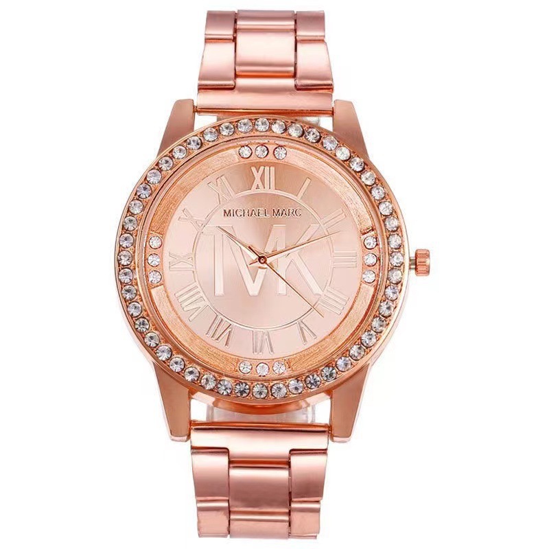 Foreign trade fashionable Roman TVK digital scale watch, diamond-encrusted personalized steel band watch, hot-selling men's and women's watch wholesale and delivery