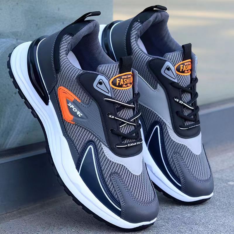 Men's shoes spring and summer breathable mesh sports shoes casual shoes men's soft sole running shoes DY high-top jogging shoes