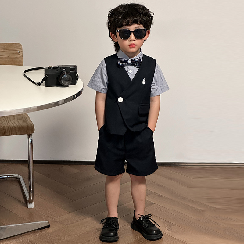 Children's clothing vest suit performance clothing Children's Day 2025 new Korean style dress performance clothing party birthday piano performance