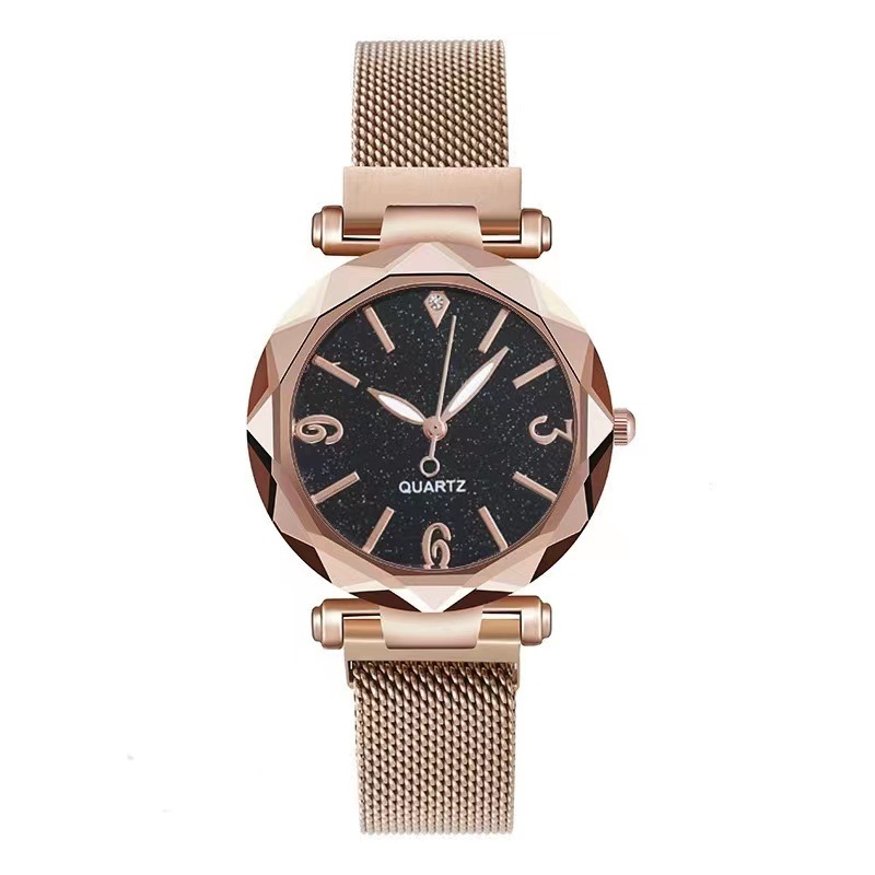 Factory direct sales new foreign trade fashion starry sky watch quartz watch lazy magnet buckle strap ladies watch