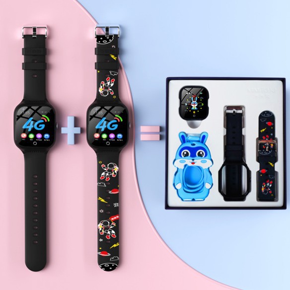 Mimi Rabbit K2 children's smart watch square phone multi-function positioning waterproof juvenile men and women can insert card