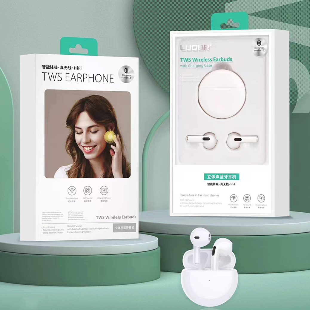 New L12 wireless Bluetooth headset binaural TWS semi-in-ear stereo bass sports business headset wholesale