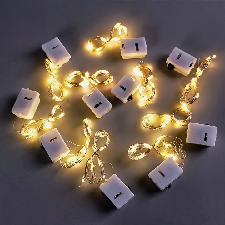 0.5m 1m 2m 3m led copper wire bouquet light string cake decoration small colorful lights light string flashing stars