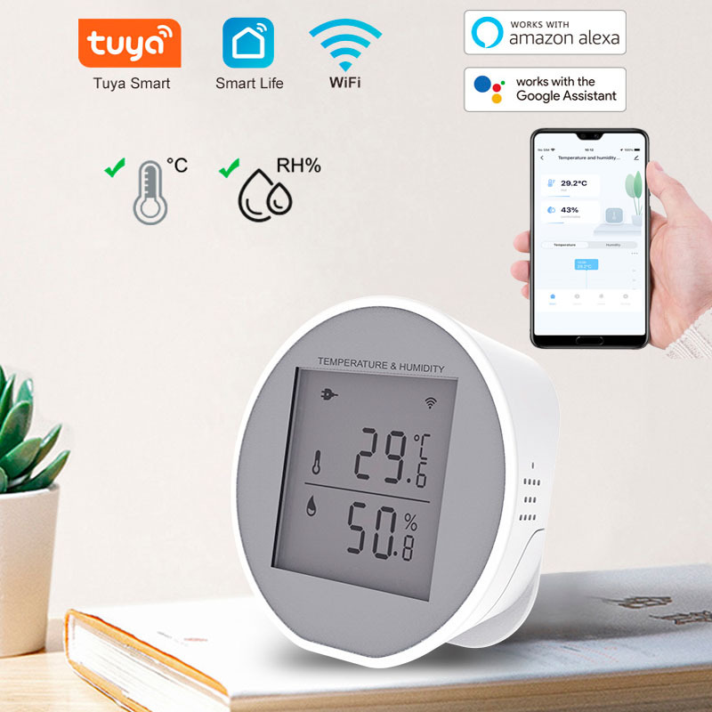 wifi Tuya greenhouse temperature tuya temperature and humidity detector temperature and humidity alarm smart home temperature and humidity