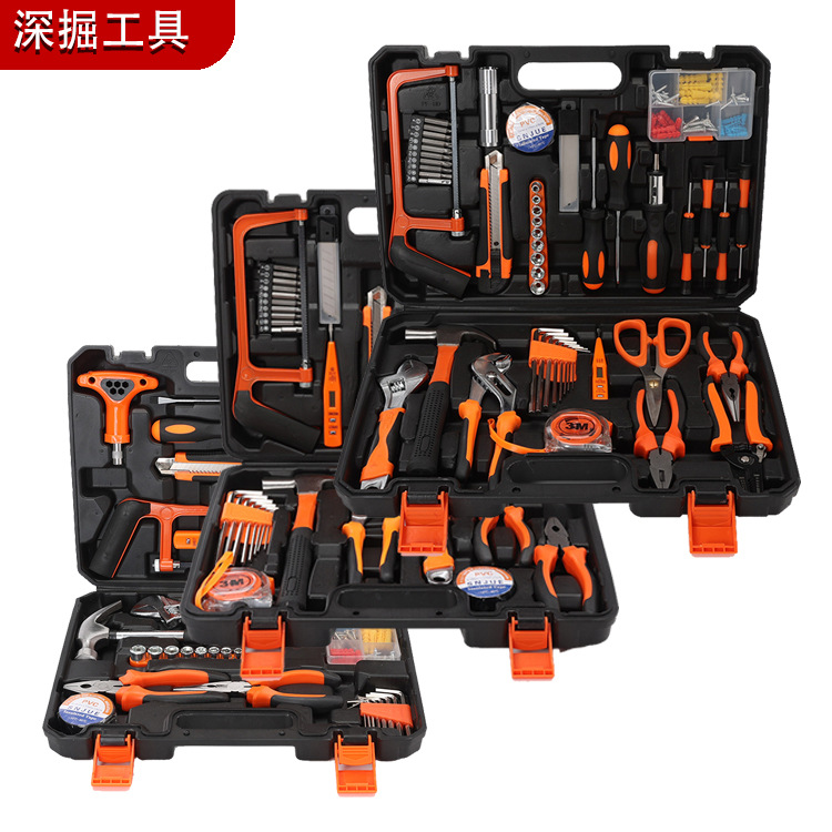 New comprehensive hardware tool box set household manual combination tool set wrench screwdriver car maintenance