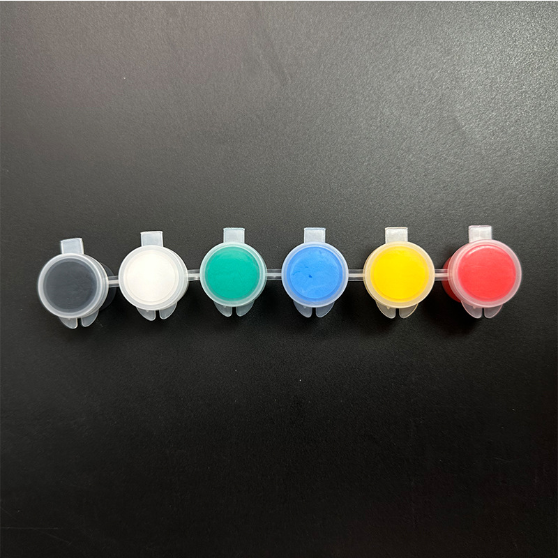 Children's acrylic paint 12-color set 6 conjoined kindergarten students art painting graffiti DIY gypsum paint strips 7