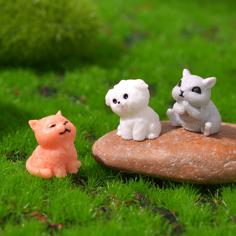 Cross-border mini cute little animal series, micro landscape gardening resin small ornaments, succulent potted small accessories 3