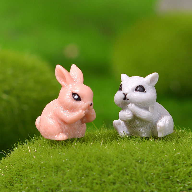 Cross-border mini cute little animal series, micro landscape gardening resin small ornaments, succulent potted small accessories 4