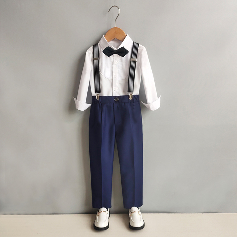 Children's Overalls Suit Small Suit Suit Boy Baby Performance Dress Flower Girl Wedding Party Gentleman Children's Clothing
