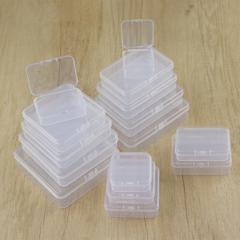 Transparent PP box rectangular plastic box parts box mobile phone storage tool mini small storage box fishing gear 2