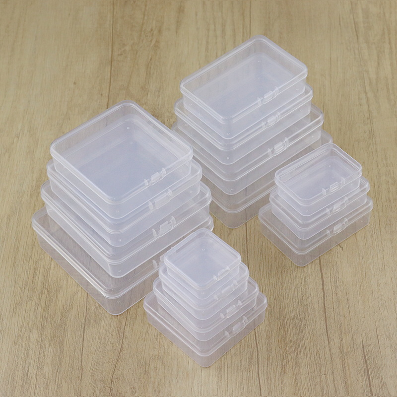 Transparent PP box rectangular plastic box parts box mobile phone storage tool mini small storage box fishing gear 4