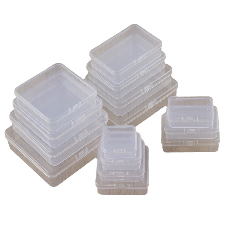 Transparent PP box rectangular plastic box parts box mobile phone storage tool mini small storage box fishing gear 6