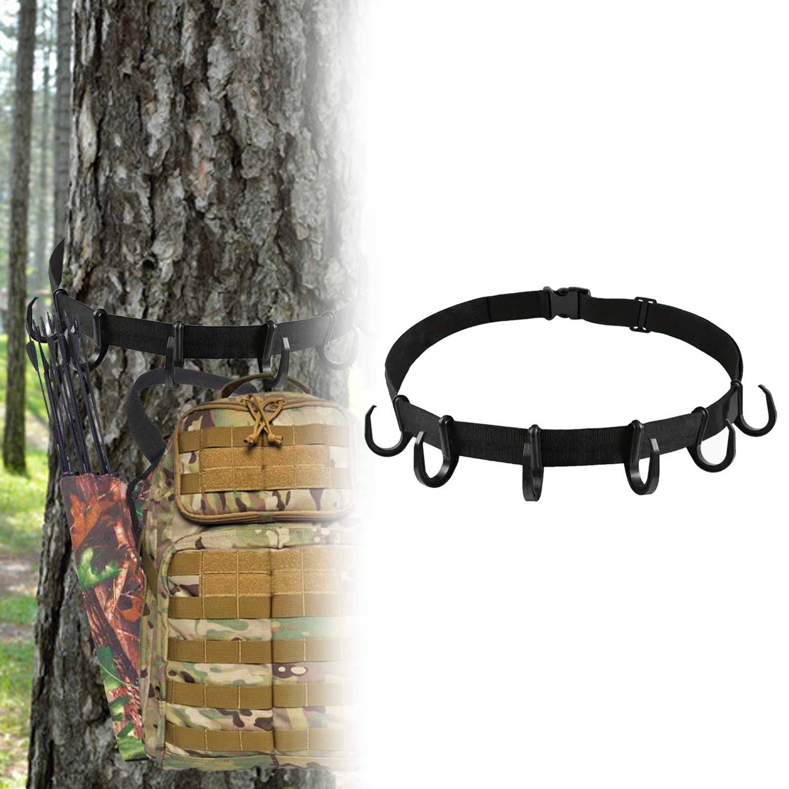 Outdoor hunting equipment tree stand multi-hook accessories rack gear hook accessories camping hook adventure portable multi-function
