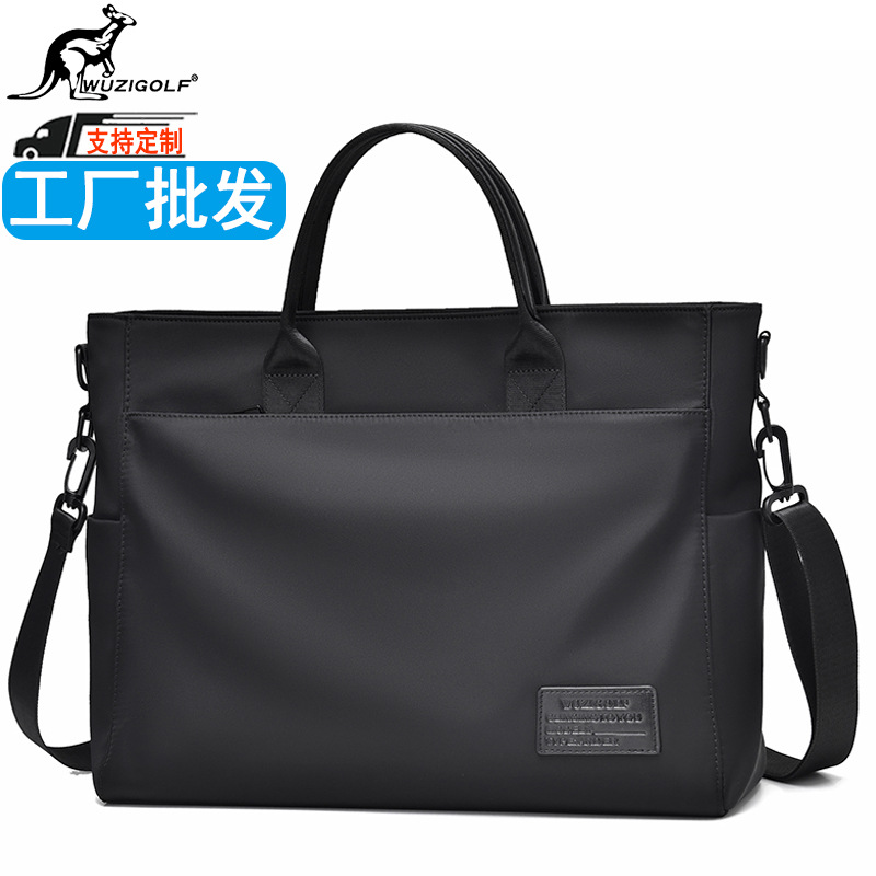 Cross-border wholesale waterproof men's handbag casual youth briefcase computer bag business men's backpack anti-theft