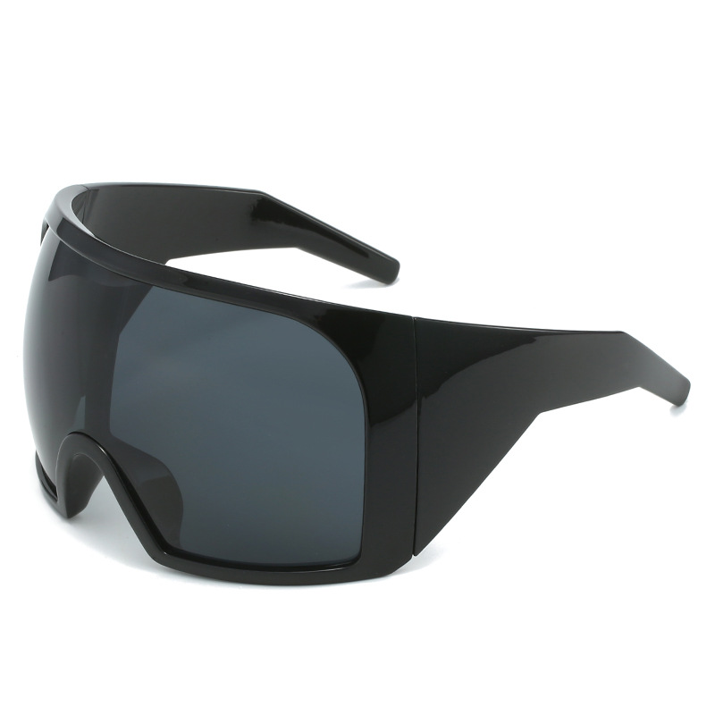 Which cross-border large-frame wrap-around sunglasses for women and men are futuristic technology all-in-one sunglasses?