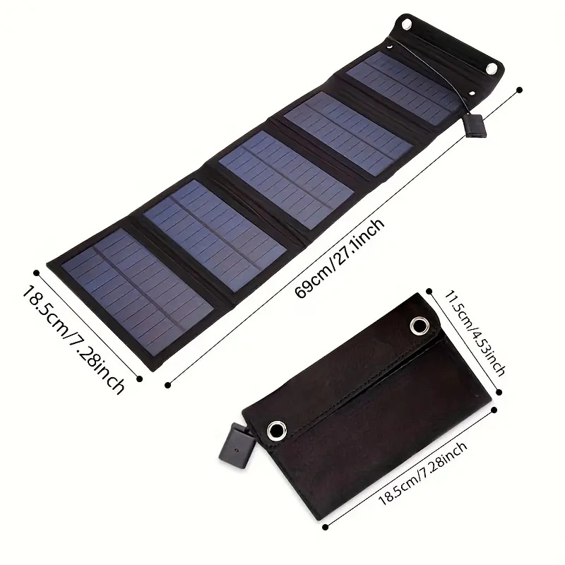 Popular 15W solar folding bag battery panel mobile phone charger camping portable mobile charging power supply