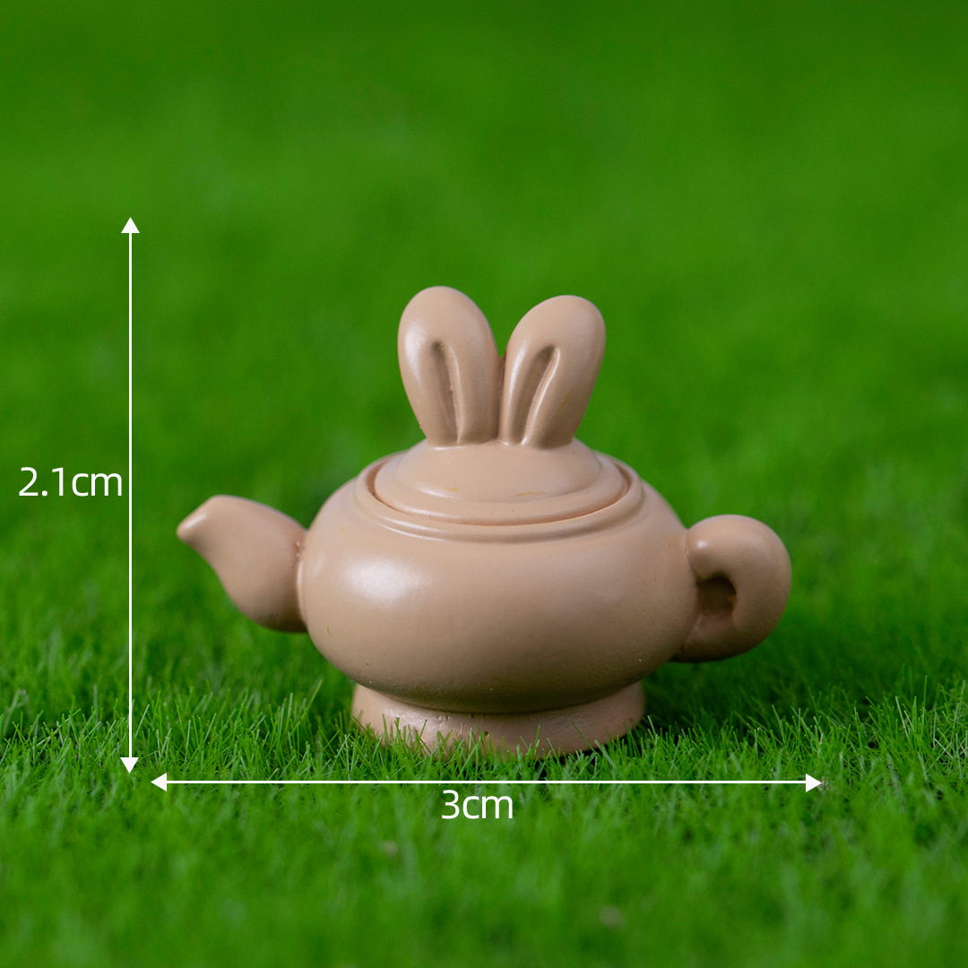 Micro-landscape creative little rabbit cooking tea party around the stove gardening landscaping DIY decoration accessories desktop small ornaments 9
