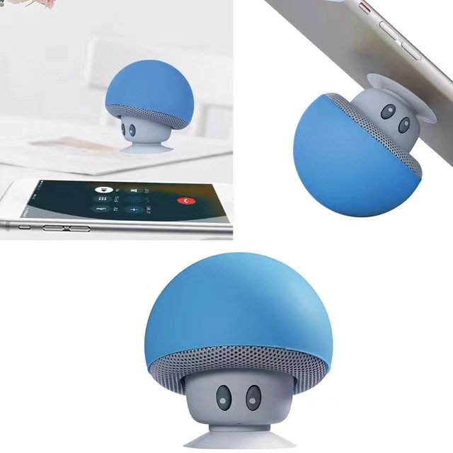 Source manufacturer mini Bluetooth speaker mushroom head portable Bluetooth small speaker waterproof suction cup mobile phone holder speaker