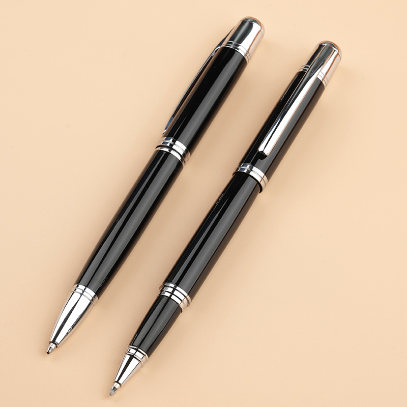 Stainless steel copper ballpoint pen neutral ballpoint pen two pen set signature pen metal pen holiday gift