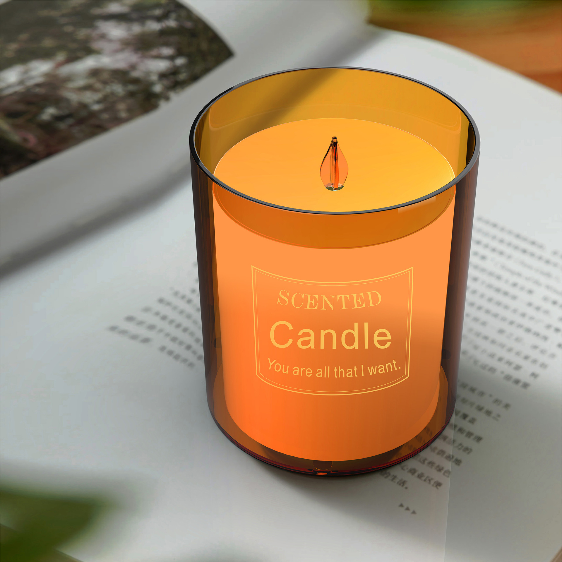 New candle simulation flame aromatherapy machine usb home desktop atmosphere light humidifier aromatherapy machine cross-border