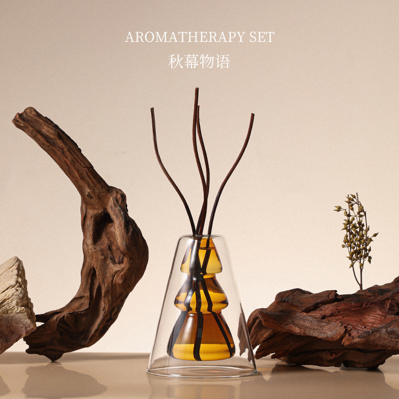 Fireless rattan aromatherapy niche high-end aroma diffuser plant essential oil aroma diffuser ornaments hotel decoration