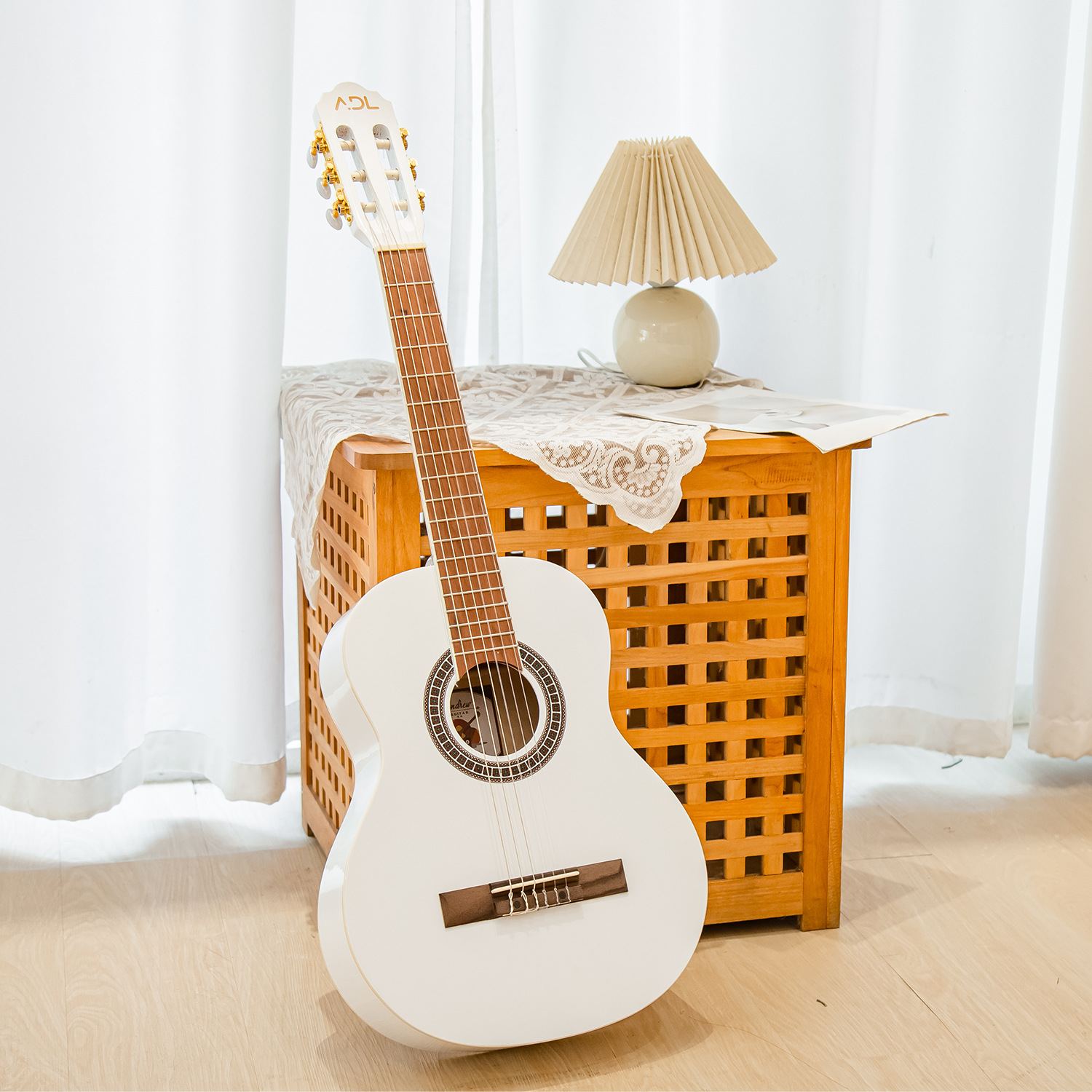 Guitar Andrew Classical Guitar Beginner Female and Male Students Examination Entry 39 Inch [Adjustable String Spacing]