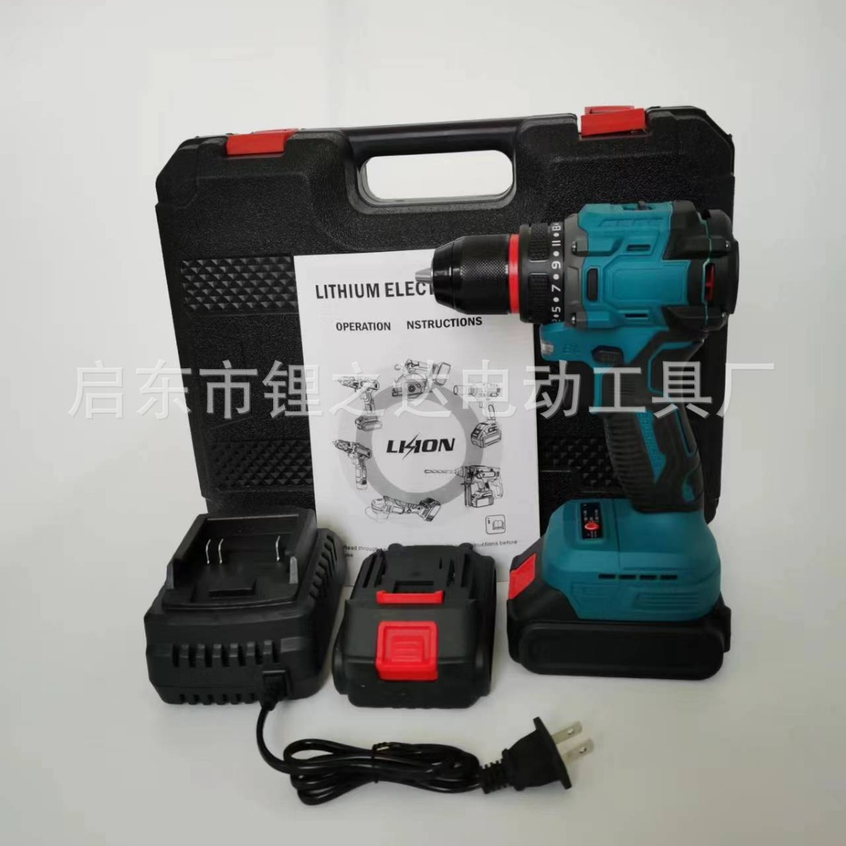 Foreign trade brushless lithium electric drill high power rechargeable electric drill cordless screwdriver lithium electric hand drill