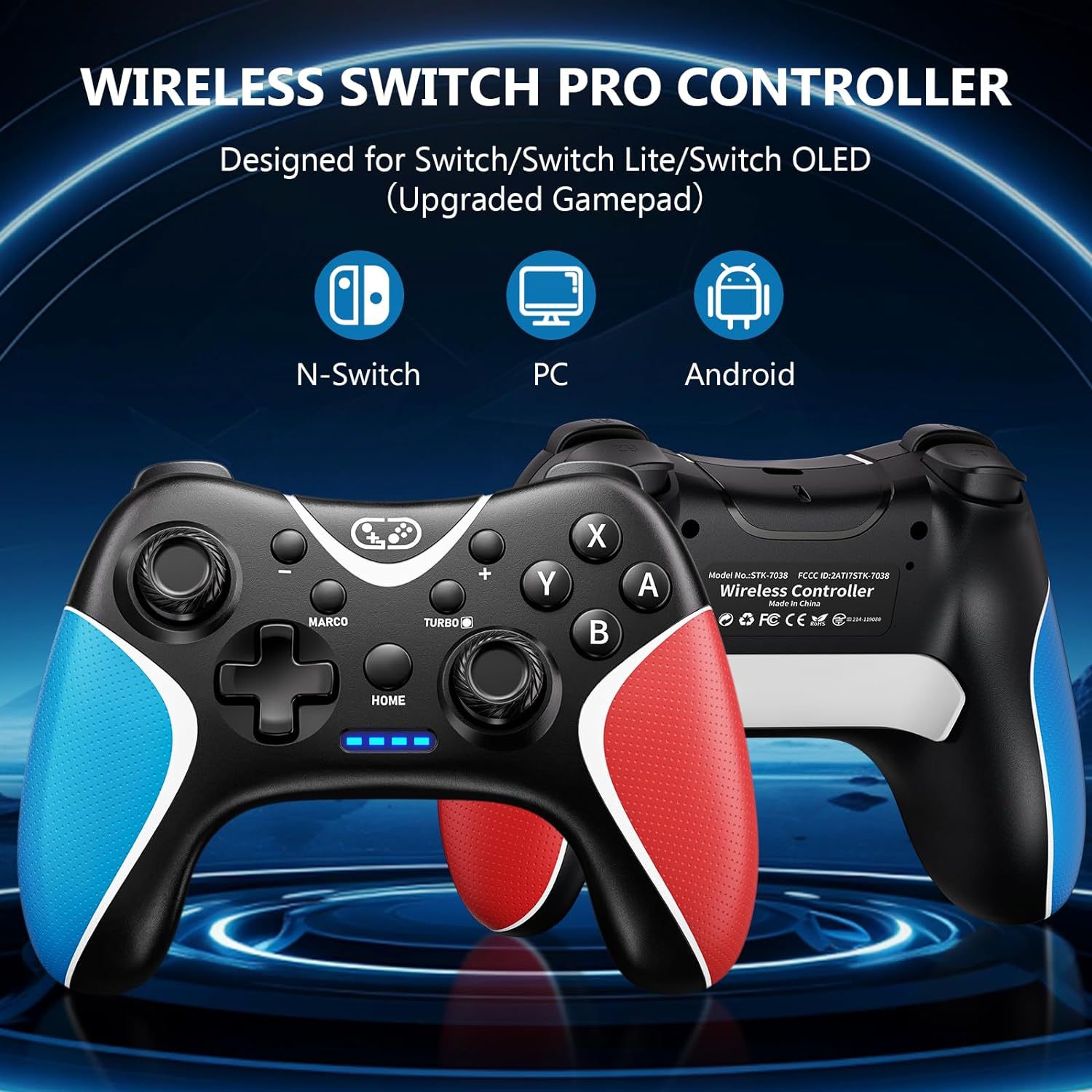 SWITCH game controller NS wireless controller custom back key programming burst Bluetooth wireless controller