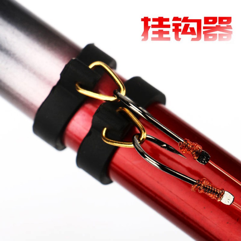 Fishing rod hook device, bait hook ring, pre-fishing lure, rod ring fishing gear, multi-functional fishing special