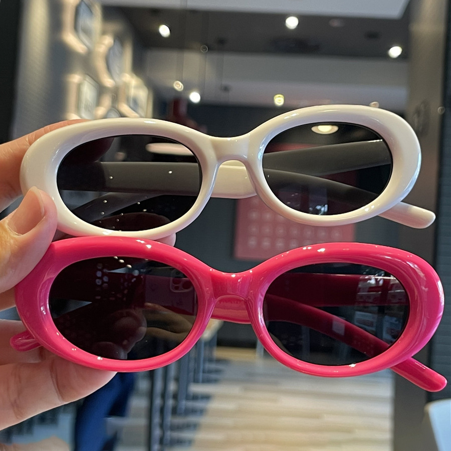 Fashionable and simple oval small frame children's sunglasses baby sunglasses parent-child glasses sun protection cross-border children's sunglasses