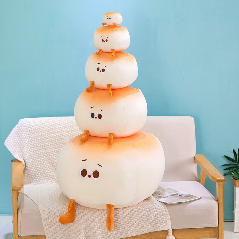 Creative Cute Steamed Bun Doll Pillow Home Decoration Children's Pillow Doll Girls Holiday Gift Wholesale
