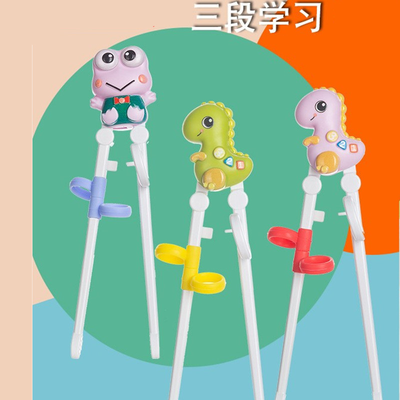 Children learning chopsticks baby eating training chopsticks baby feeding auxiliary correction cartoon learning chopsticks manufacturer wholesale