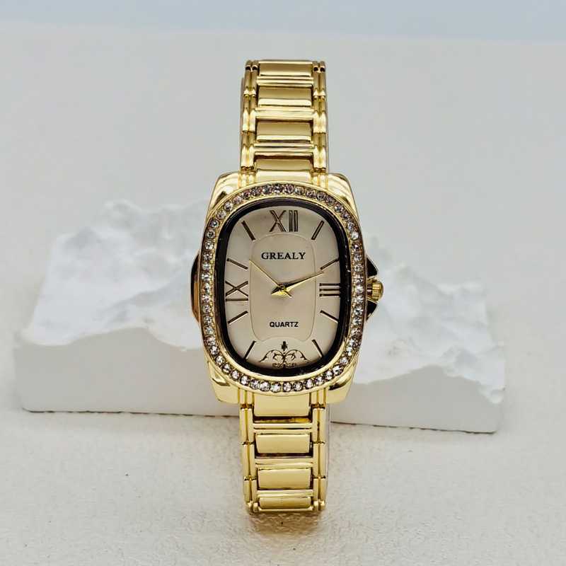 Cross-border foreign trade new style fashionable Roman women's watch luxury high-end rhinestone watch quartz watch for women