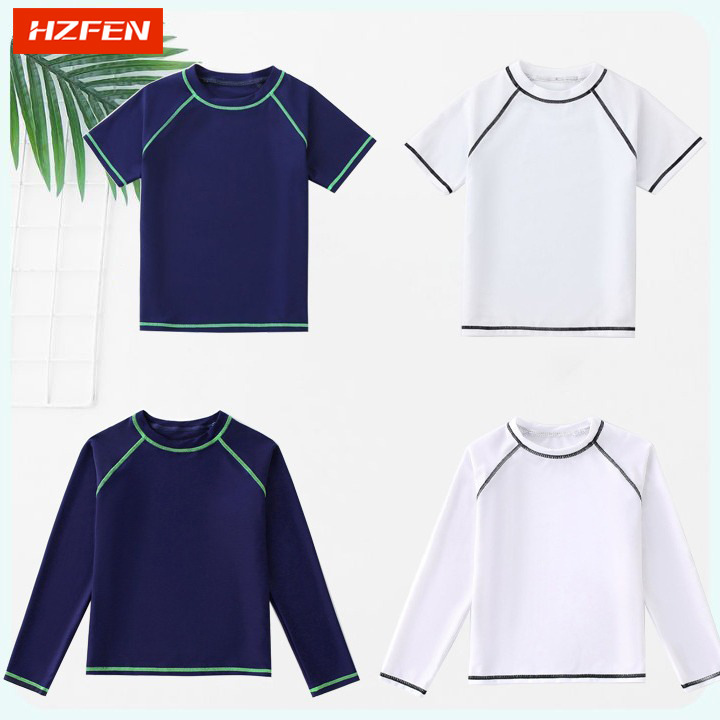 UPF50+ children's swimsuit boy sun protection children's boy swimsuit split quick-drying one-piece top solid color swimsuit