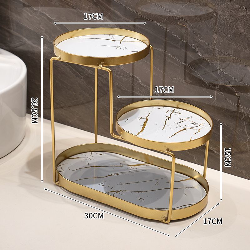 Multifunctional three-layer storage rack for toilet and bathroom cosmetics storage home decoration ornaments without punching holes