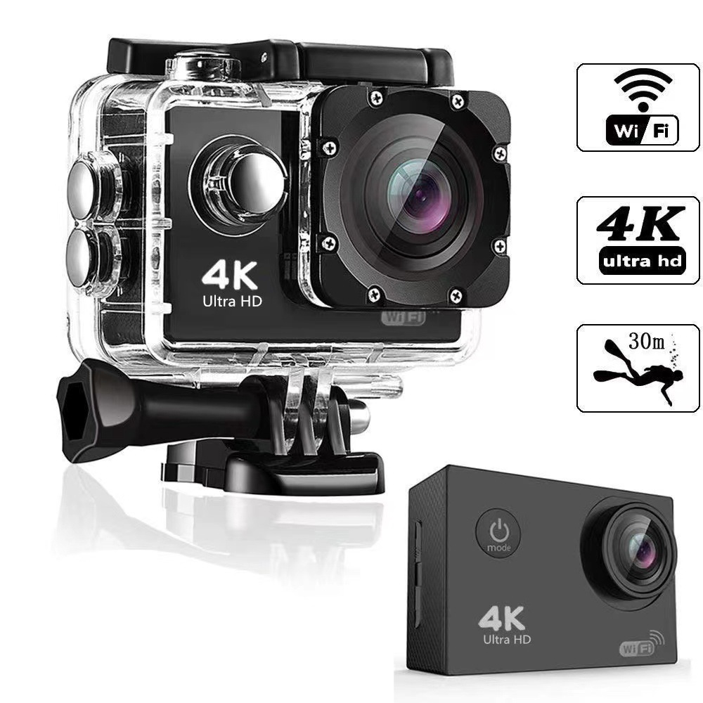 Cross-border hot selling 4K sports camera HD underwater outdoor riding camera digital sports WIFI waterproof camera