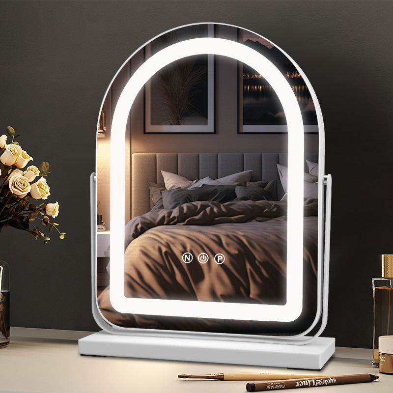 Cosmetic mirror LED light desktop light mirror smart desktop makeup table bedroom home mirror LED dressing table light