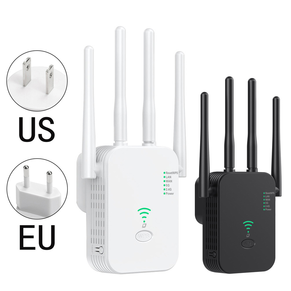 New wifi signal amplifier 1200M repeater 2.45G dual-band network extension extender signal through the wall