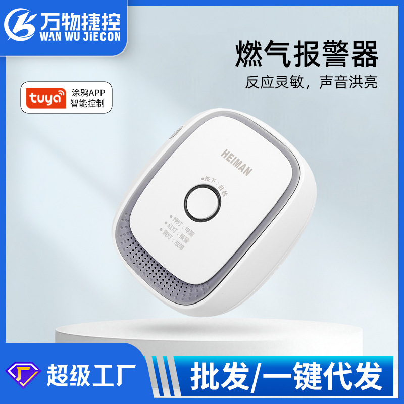 Tuya Smart WiFi Gas Alarm Home Kitchen Gas Leak Sensor Detector APP Remote Control