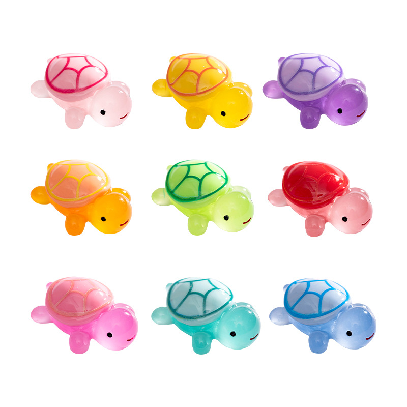 Live blind bag Internet celebrity luminous turtle micro landscape fish tank diy turtle decoration accessories resin small ornaments 6