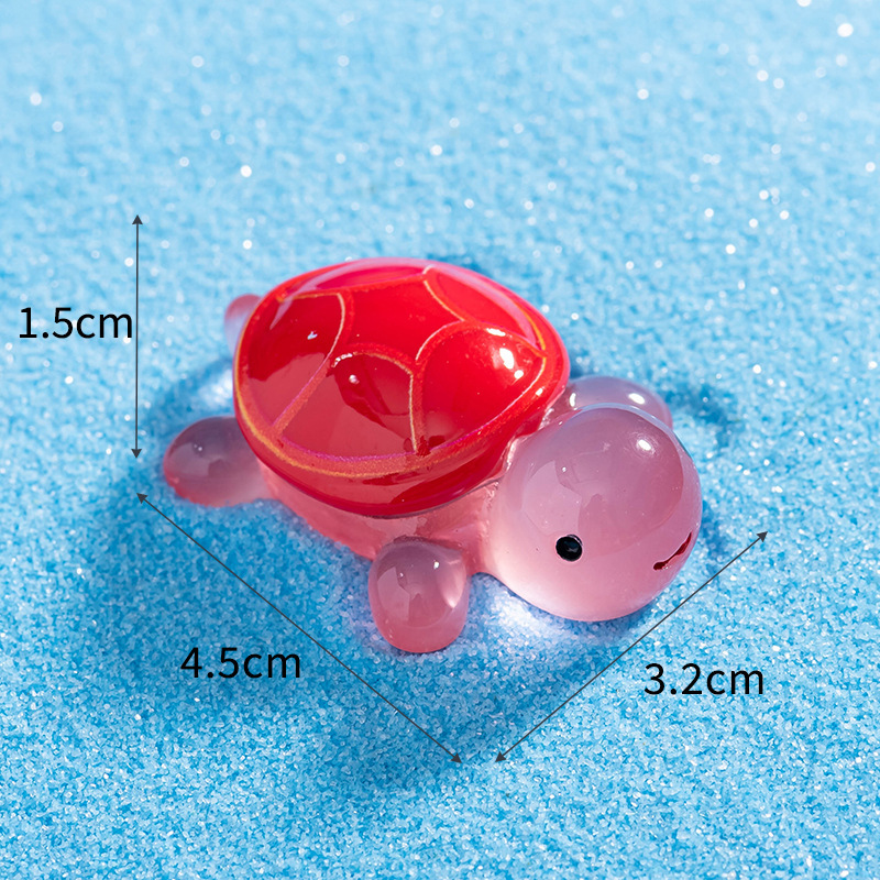 Live blind bag Internet celebrity luminous turtle micro landscape fish tank diy turtle decoration accessories resin small ornaments 9