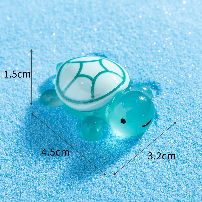 Live blind bag Internet celebrity luminous turtle micro landscape fish tank diy turtle decoration accessories resin small ornaments 10