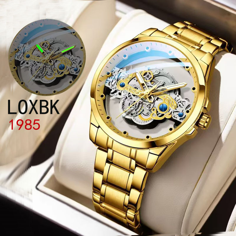 New fashionable men's waterproof watch luminous hollow Korean version waterproof sports quartz watch men's watch