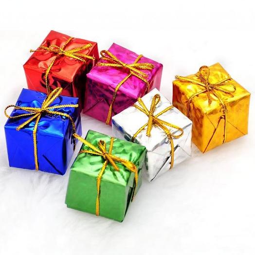 Foam gift bag Christmas decoration supplies Christmas pendant electroplated aluminum paper laser gift bag three-dimensional foam gift 5