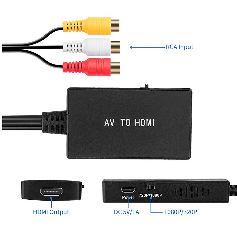 AV to HDMI converter AV to HDTV high definition video adapter cable