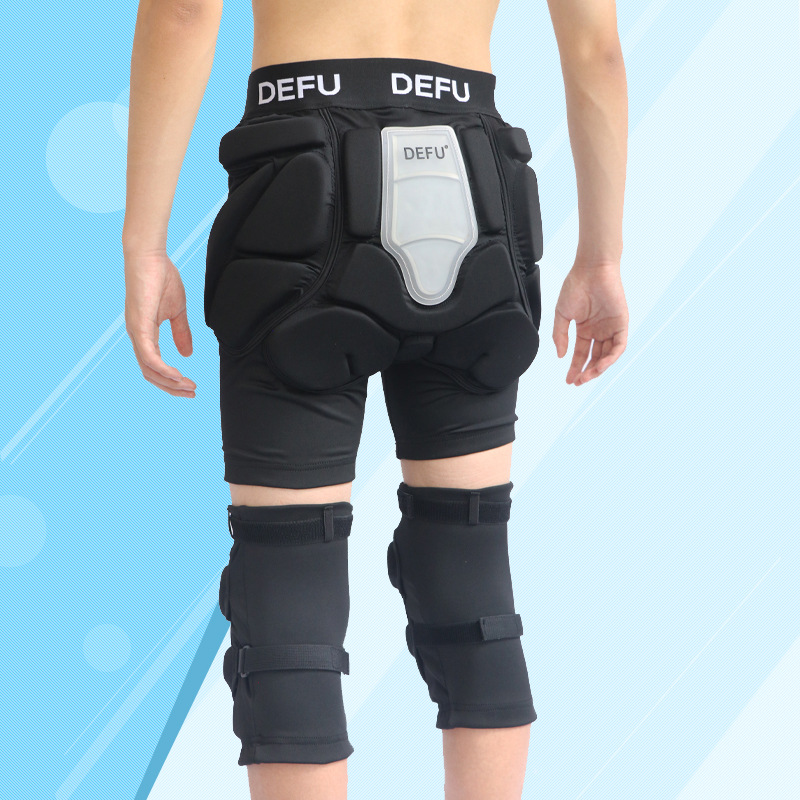 Silicone ski protective gear for adults and men, outdoor sports protective gear, thickened hip trouser panels, shock-absorbing roller skating and anti-collision equipment